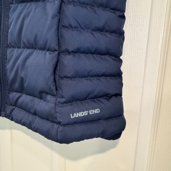 Lands' End Down Puffer Vest Navy Blue Size S (6-8) - Picture 4 of 6